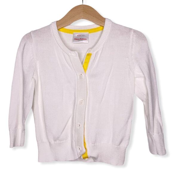 Hanna Andersson White Cardigan 3 - Picture 1 of 3